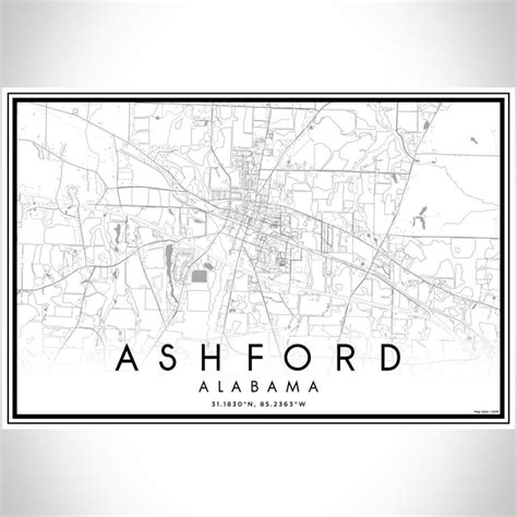 Ashford - Alabama Map Print in Classic — JACE Maps