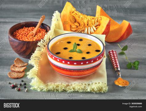 Spicy Pumpkin Soup Red Image & Photo (Free Trial) | Bigstock