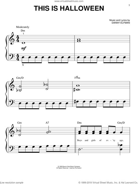 This Is Halloween (from The Nightmare Before Christmas) sheet music for ...