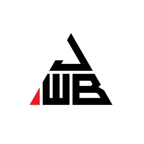 JWB triangle letter logo design with triangle shape. JWB triangle logo ...