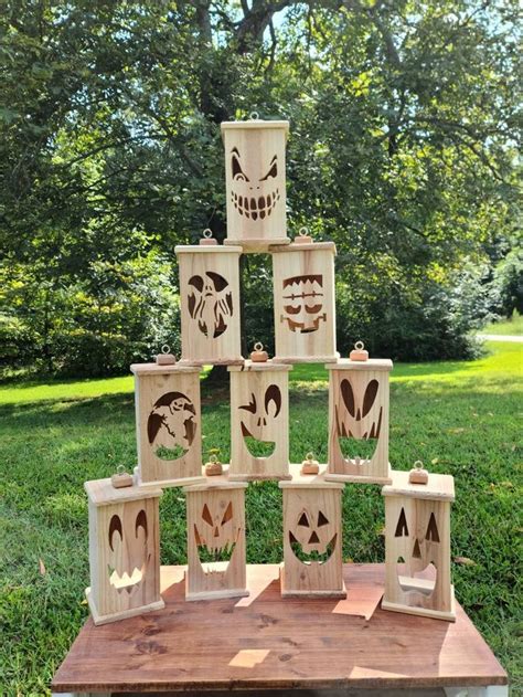 Wooden Jack O LANTERN BOX Rustic Halloween Lantern - Etsy | Halloween ...