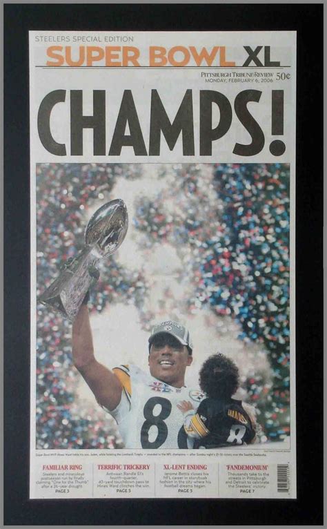 Pittsburgh Steelers Wood Mounted Poster Print - Champs - Ward - Super ...