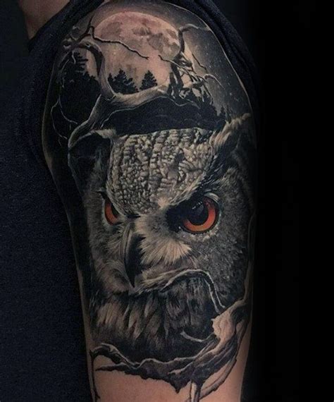 50 Owl Sleeve Tattoos For Men - Nocturnal Bird Design Ideas | Half sleeve tattoos drawings, Best ...