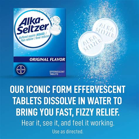 Alka-Seltzer Original Effervescent Tablets - 72 Count | Fast Relief of ...