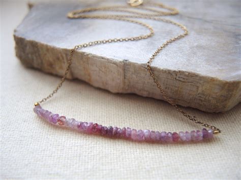 Natural Ruby Necklace 14K Gold Filled Chain Necklace Gem - Etsy