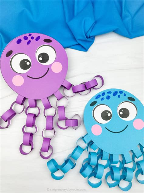 Paper Chain Octopus Craft For Kids Story - Simple Everyday Mom