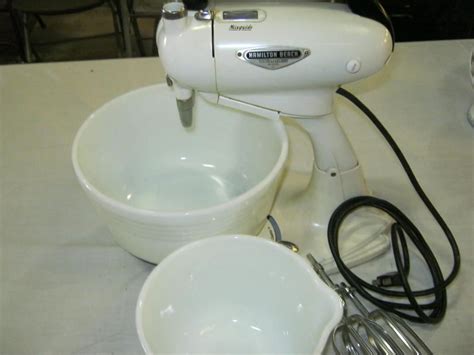 Hamilton Beach Mixer Hamilton Beach Mixer Model G With Mix Guide & Bowl Control 2-Bowls & Beaters.