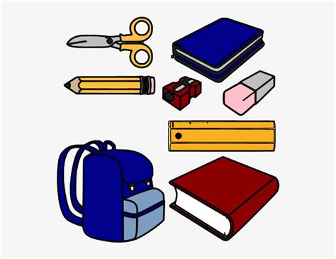 School Supplies Background Clipart