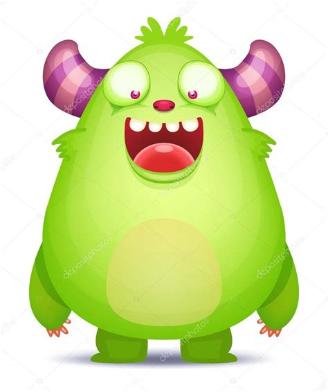 Cartoon Monster with Horns Stock Vector Image by ©Real_Illusuion #106419772