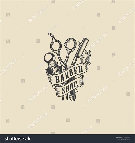 Barber Logo Black White Vector Vintage Stock Vector (Royalty Free) 2019115757 | Shutterstock