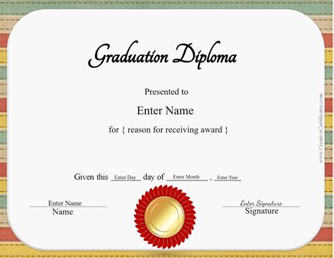 Free Customizable & Printable Diploma Template