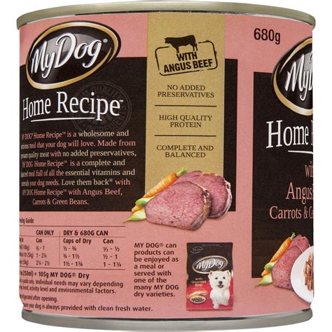 My Dog Home Recipe Adult Dog Food Beef Carrots & Green Beans 680g | Woolworths