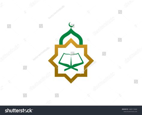 Islamic Center Logo Symbol Icon Template Stock Vector (Royalty Free) 1460113466 in 2020 ...