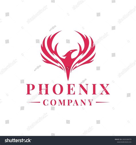 Red Phoenix Vector Logo Bird Animal Stock Vector (Royalty Free ...