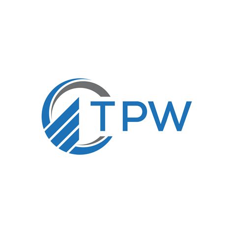 tpw plano contabilidad logo diseño en blanco antecedentes. tpw creativo iniciales crecimiento ...