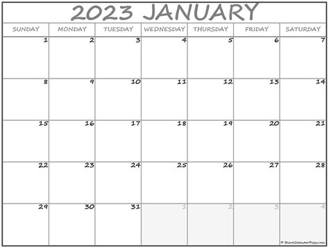 January 2023 calendar | free printable calendars