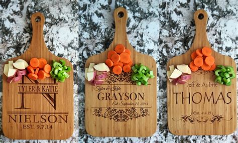 Custom Wooden Serving Boards - Qualtry Personalized Gifts Deals | Groupon