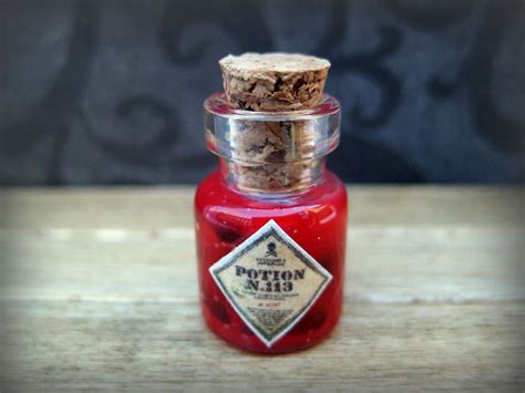 Dollhouse Miniature Glass Bottle of Magic Potion Number 113 from the world of Harry Potter. $21. ...