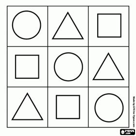 shapes coloring page circle, triangle, square | Teaching shapes, Shapes preschool, Do a dot