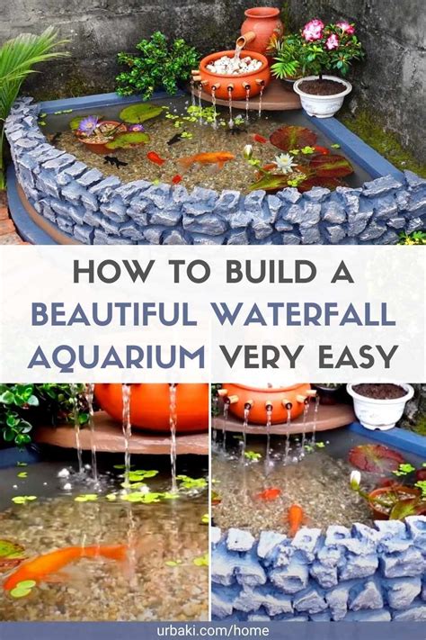 How to Build A Beautiful Waterfall Aquarium Very Easy | Waterfalls ...