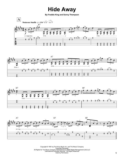 Hide Away by Freddie King - Guitar Tab Play-Along - Guitar Instructor