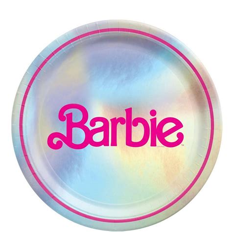 Metallic Malibu Barbie Paper Lunch Plates, 9in, 8ct | Party City