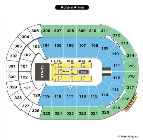 Rogers Arena, Vancouver BC - Seating Chart View