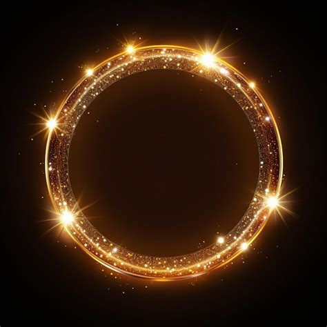 Premium AI Image | Light gold circle frame background