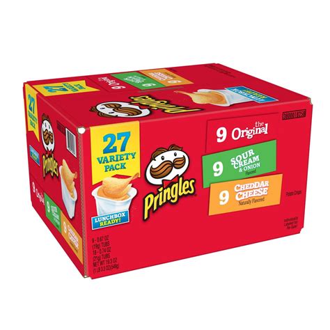 Pringles Snack Stacks Potato Crisps Chips, Flavored Variety Pack 19.3 Oz 27 Ct - Walmart.com ...