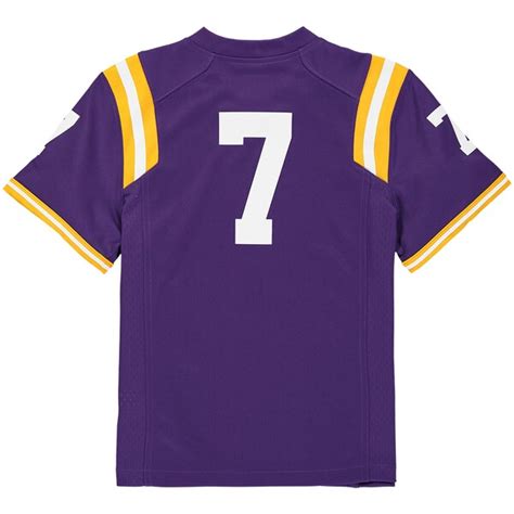 CFS - Youth Nike #7 Purple LSU Tigers Replica Football Jersey