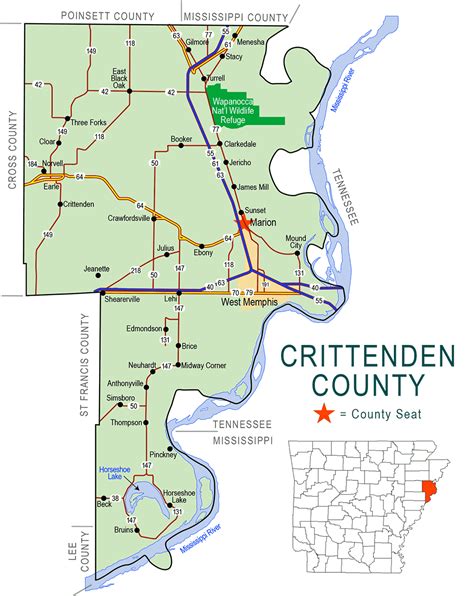 zz Crittenden County Map - Encyclopedia of Arkansas