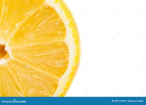 Slice of Lemon Fruit Isolated Stock Photo - Image of abstract, citrus: 38113106