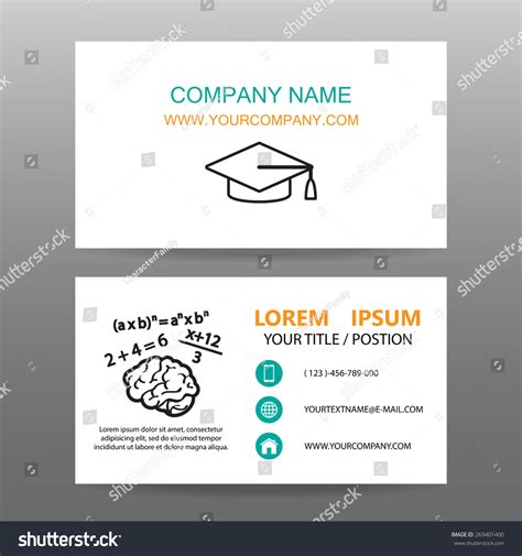 Business Card Vector Backgroundprofessors Teachers Stock Vector ...