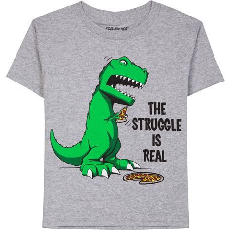 Boys Pizza Struggle Humor Short Sleeve Graphic Tee - Walmart.com