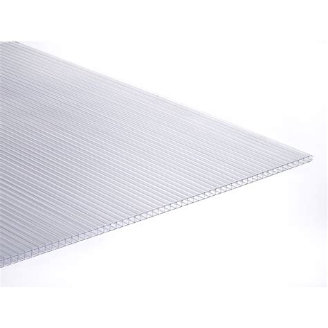 Tuftex Multi-Wall 6mm Panel Clear 4-ft x 8-ft Corrugated Polycarbonate Plastic Roof Panel at ...