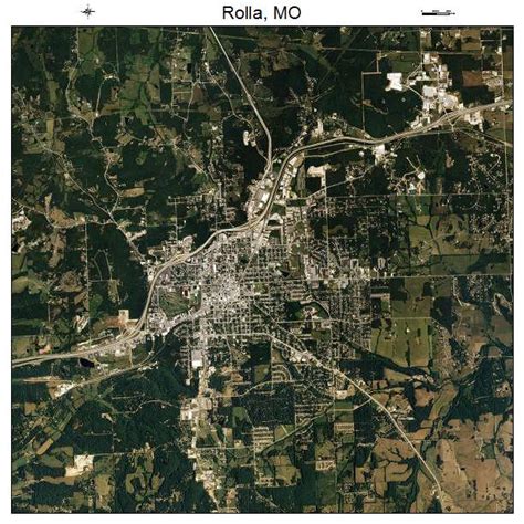 Aerial Photography Map of Rolla, MO Missouri