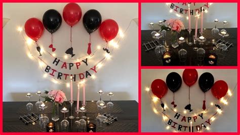 Easy Surprise Birthday Decoration For Husband - Party Decorations. - YouTube