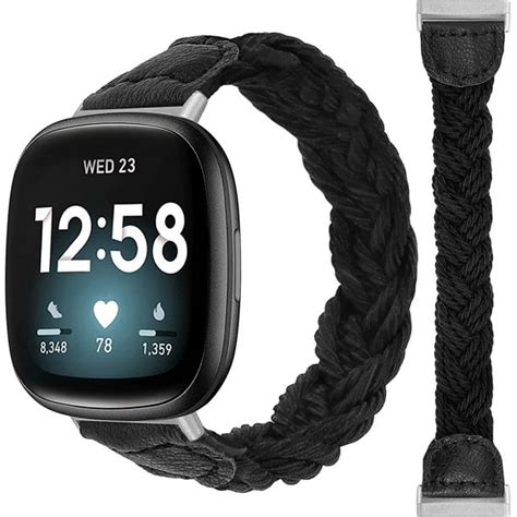 Wearlizer Braided Bands Compatible with Fitbit Versa 4/Versa 3/Fitbit ...