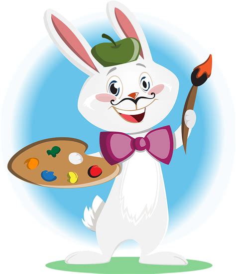 Bunny Artist Character · Free vector graphic on Pixabay