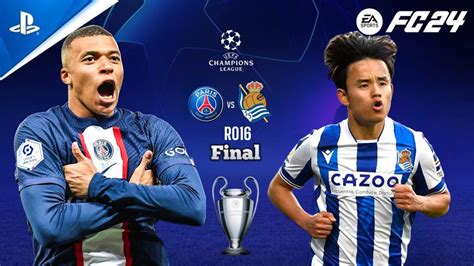 EA FC 24 - PSG vs Real Sociedad | UCL Round of 16 23/24 | Kylian Mbappe ...