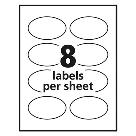 Oval Printable Labels - Printable Word Searches