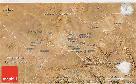 Satellite 3D Map of Bulawayo