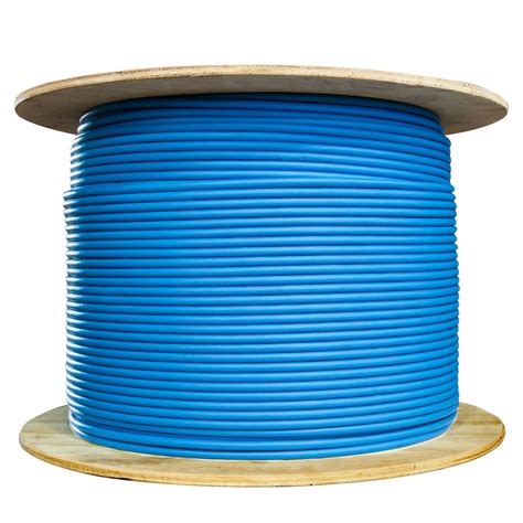 Cable, Bulk, CAT5E, Shielded (STP), Solid, 24 AWG, PVC, Blue, 1000 ...