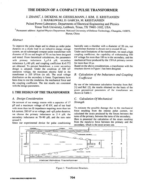 (PDF) The design of a compact pulse transformer