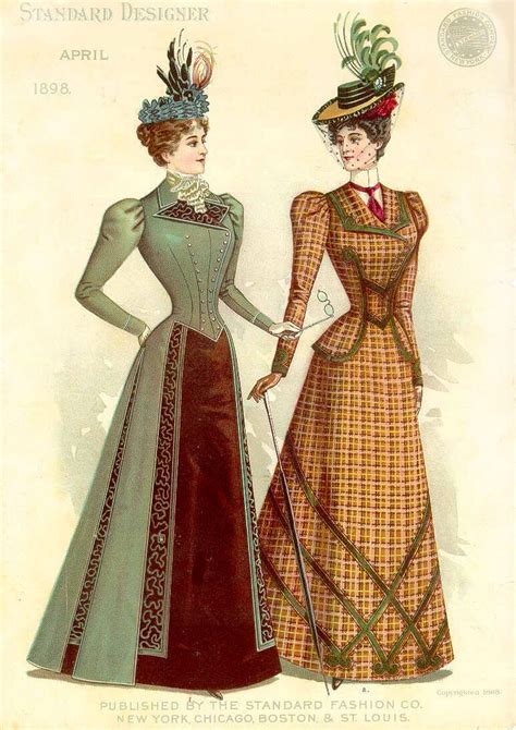 Romantic Era/Victorian Era/Edwardian Era | Victorian fashion, 1898 ...