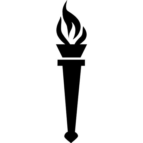 Free Icon | Torch with fire