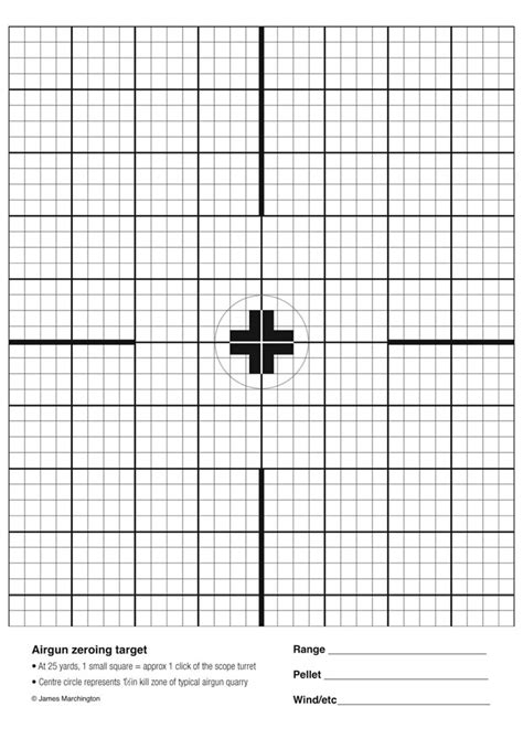 Airgun zeroing target | Print at 100% (A4 size) for an airgu… | Flickr
