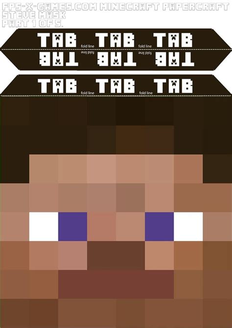 Minecraft Steve Head Printable