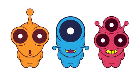 Cute Alien Set 999694 Vector Art at Vecteezy