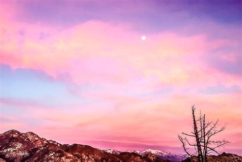 Magical landscape #pink #dreamy #aesthetic #moon #sky | Pastel landscape, Sky aesthetic ...